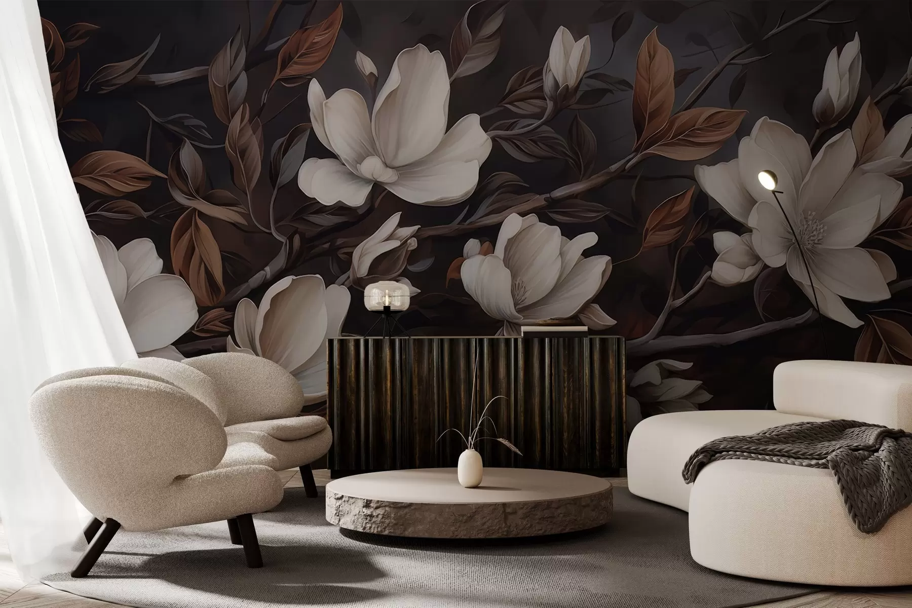 murais de parede Galho de árvore elegante w04950