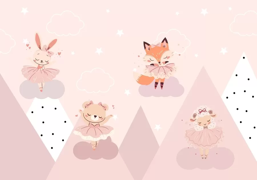 murais de parede Bailarinas animais w04929