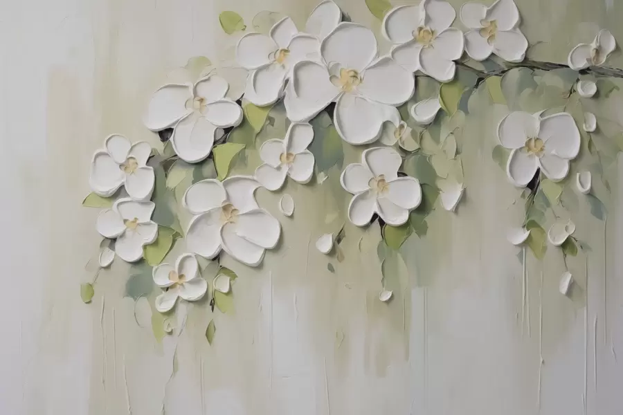 murais de parede Um galho com flores w04978