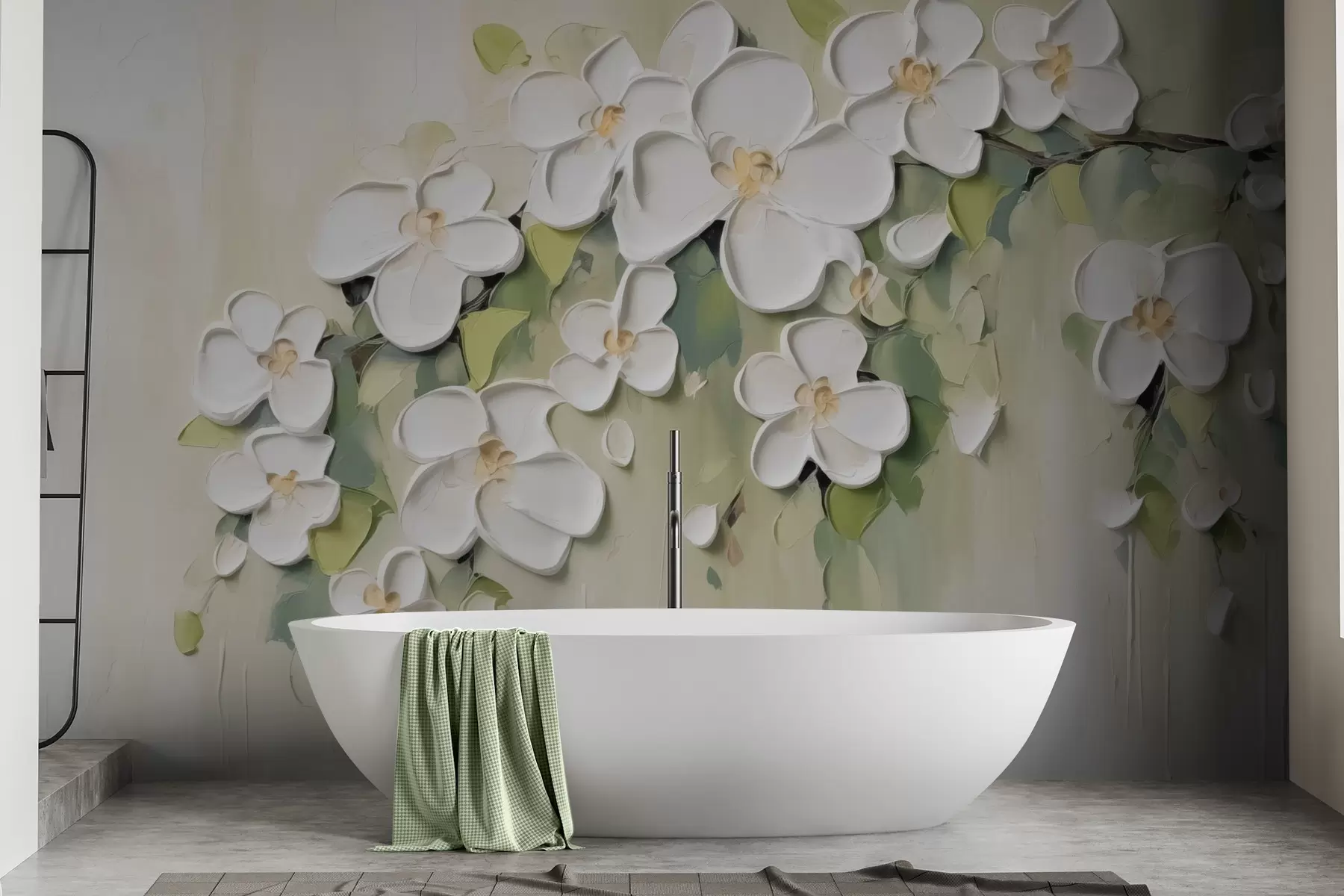 murais de parede Um galho com flores w04978