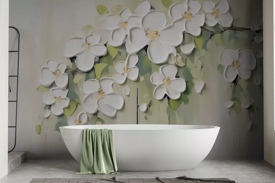 murais de parede Um galho com flores w04978