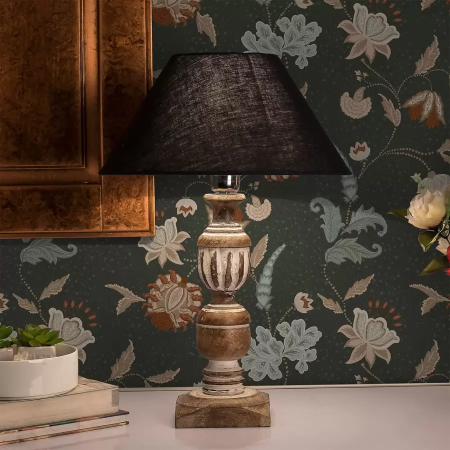 murais de parede Fundo verde escuro com flores e folhas decorativas a01086