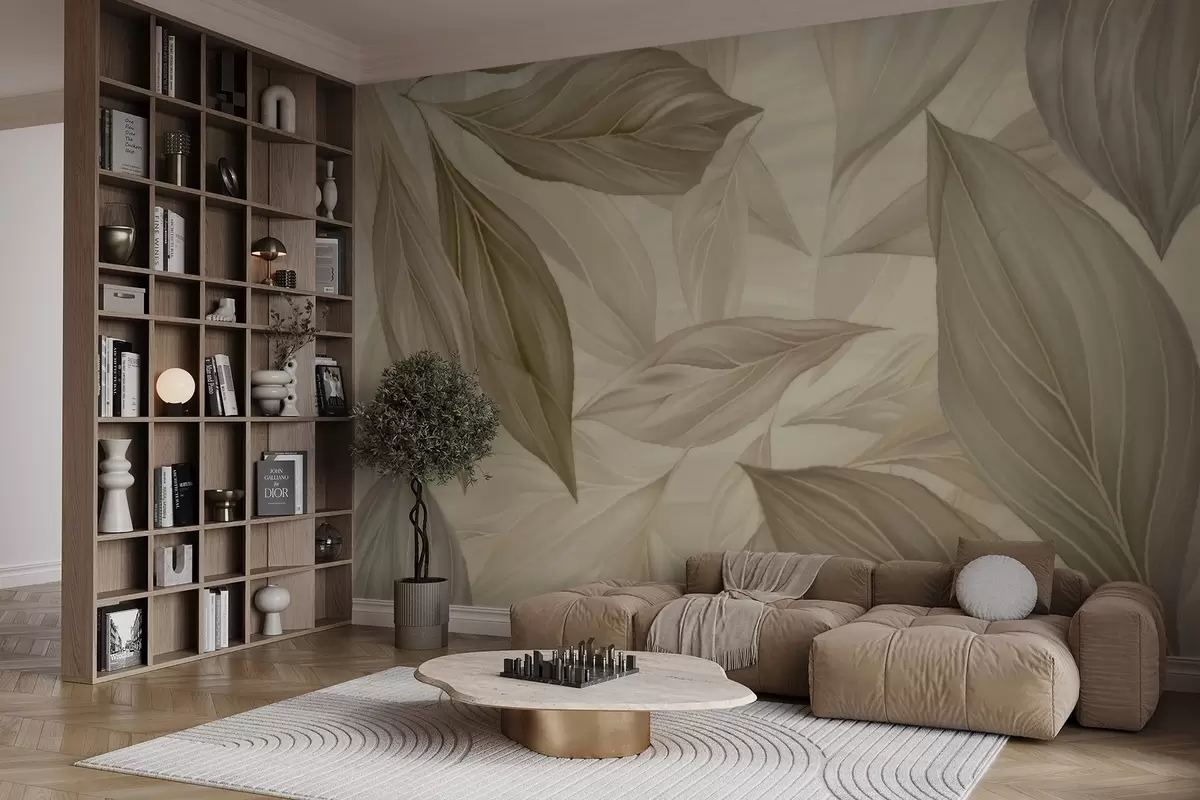murais de parede Folhas abstratas delicadas w04969