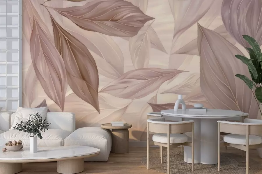 murais de parede Folhas abstratas delicadas w04969v1