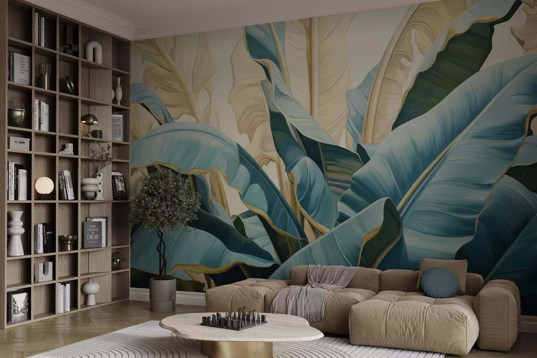 murais de parede Folhas grandes de bananeira w05005