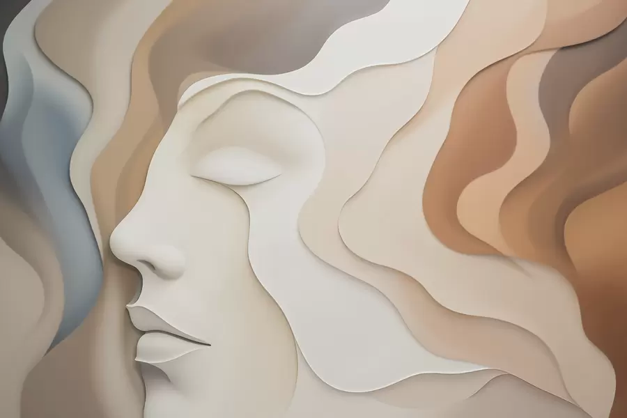 murais de parede Face abstrata w04869