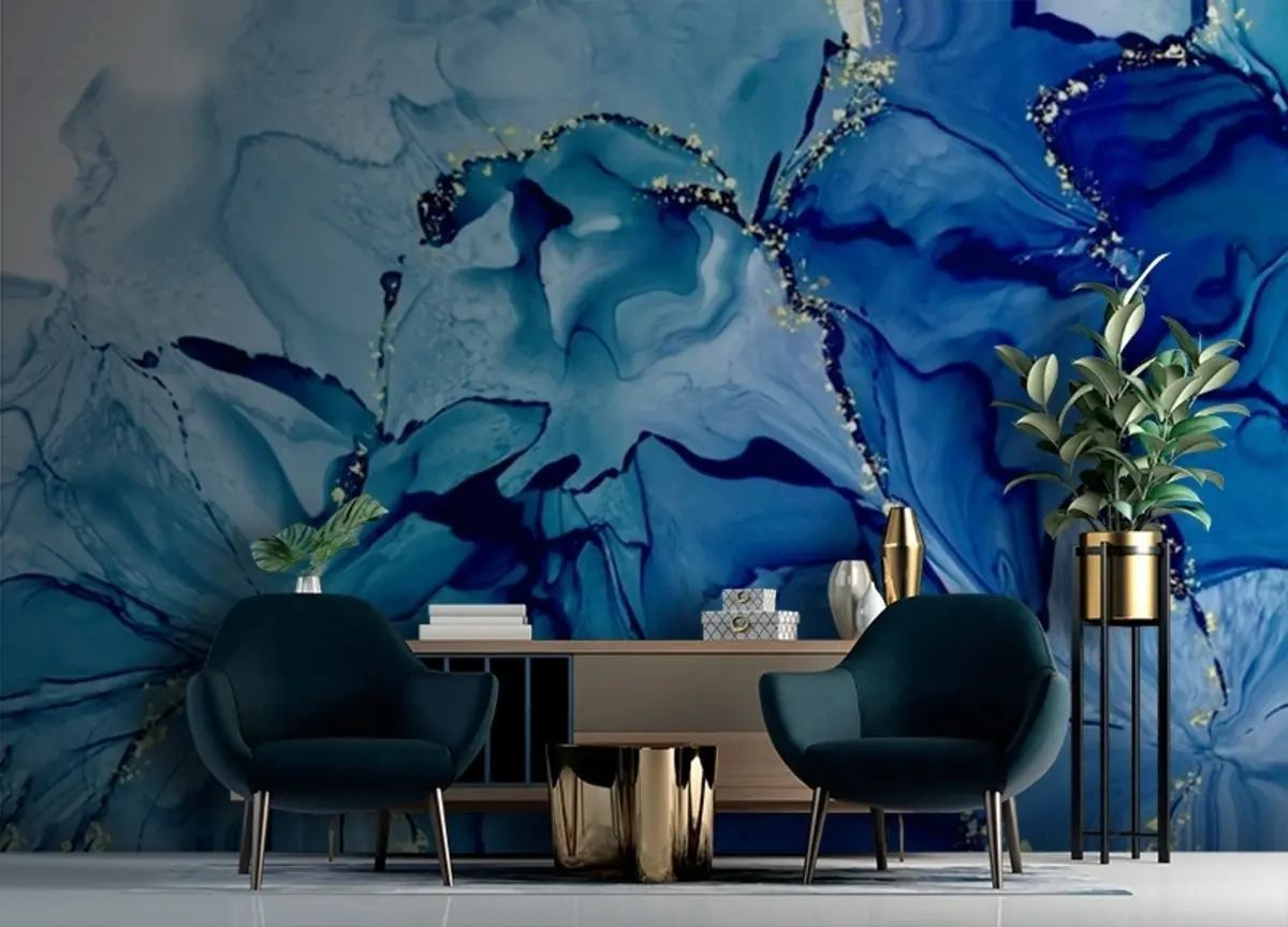 murais de parede Líquido, água e azul u71858