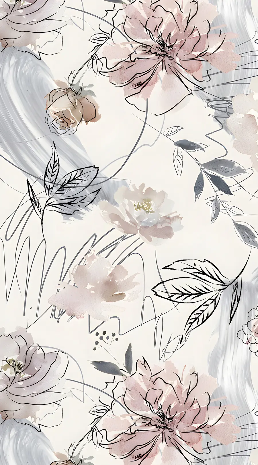 murais de parede Flores em aquarela u71515