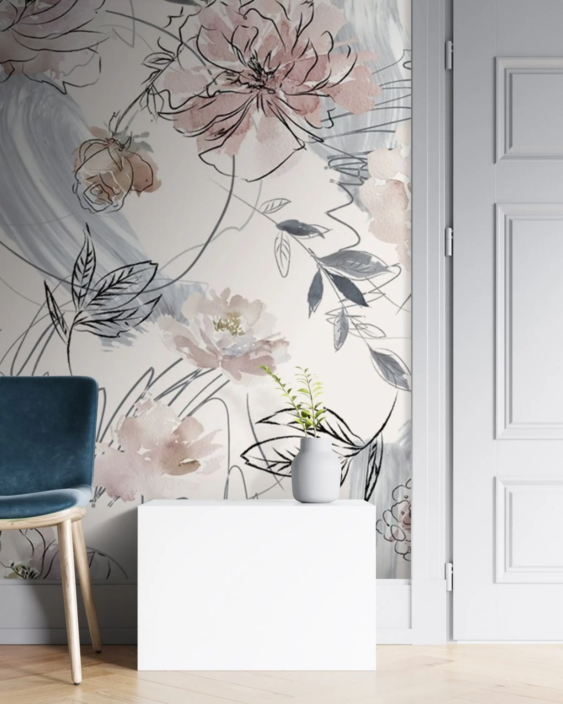 murais de parede Flores em aquarela u71515