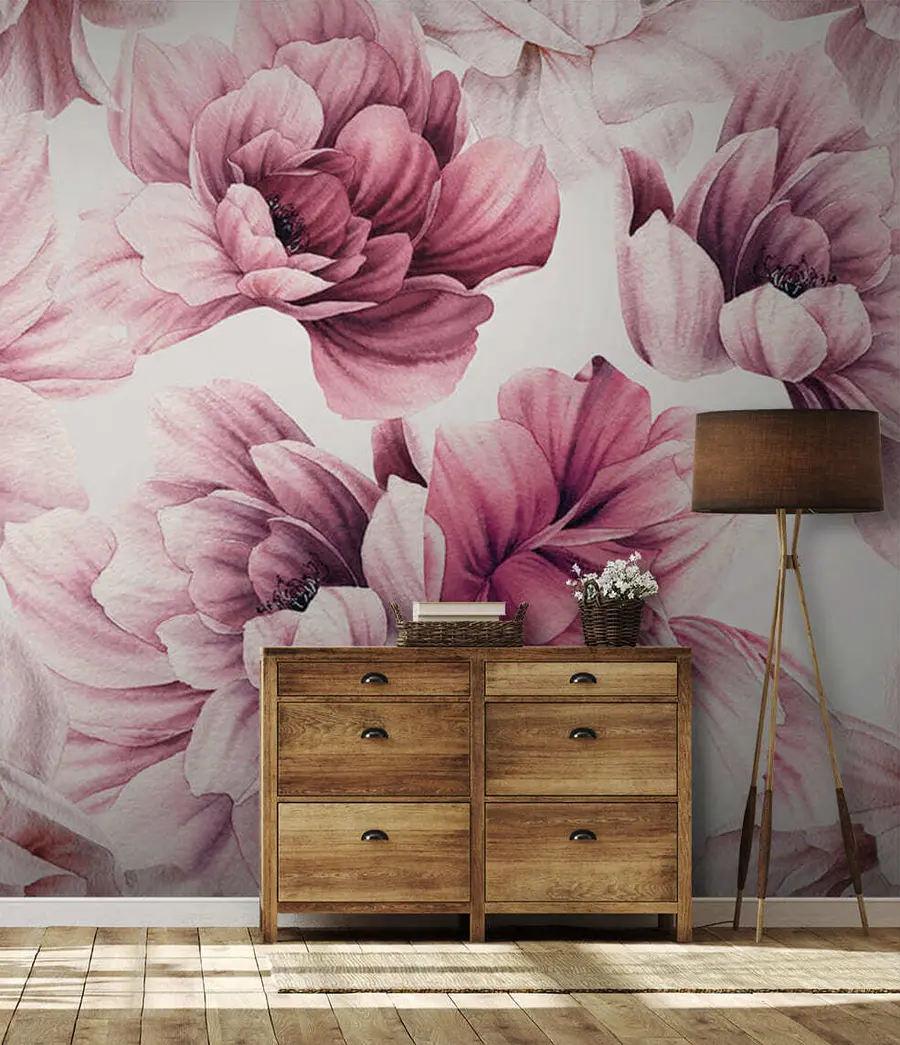 murais de parede Peônia rosa u71536