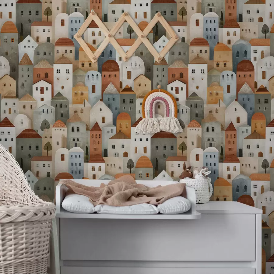 murais de parede Pequenas casas geminadas a00970