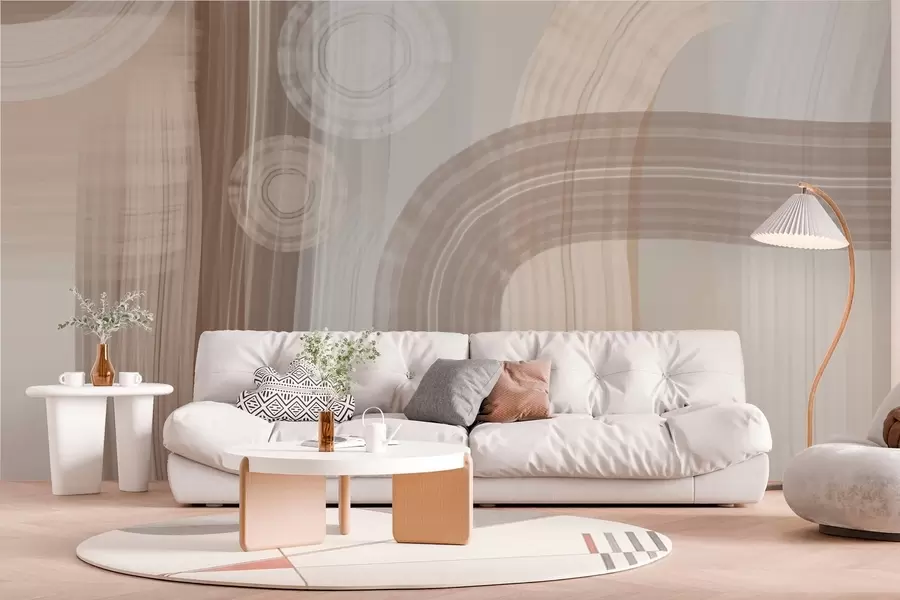 murais de parede abstração moderna pinceladas largas w04876