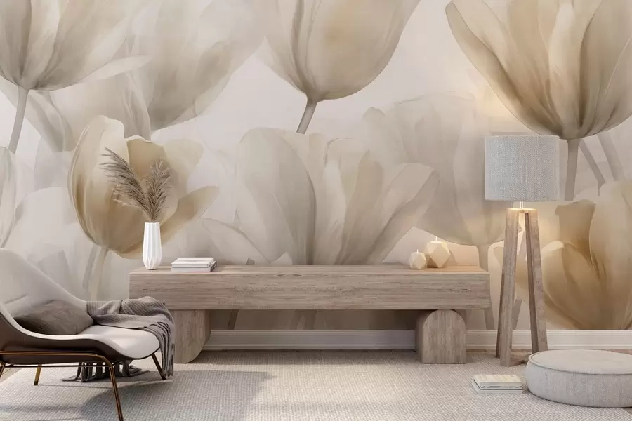 murais de parede Tulipas delicadas w09699