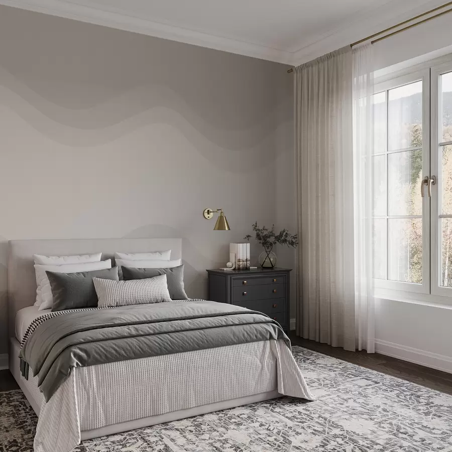 murais de parede Ondas abstratas em paleta bege neutra w05132v3