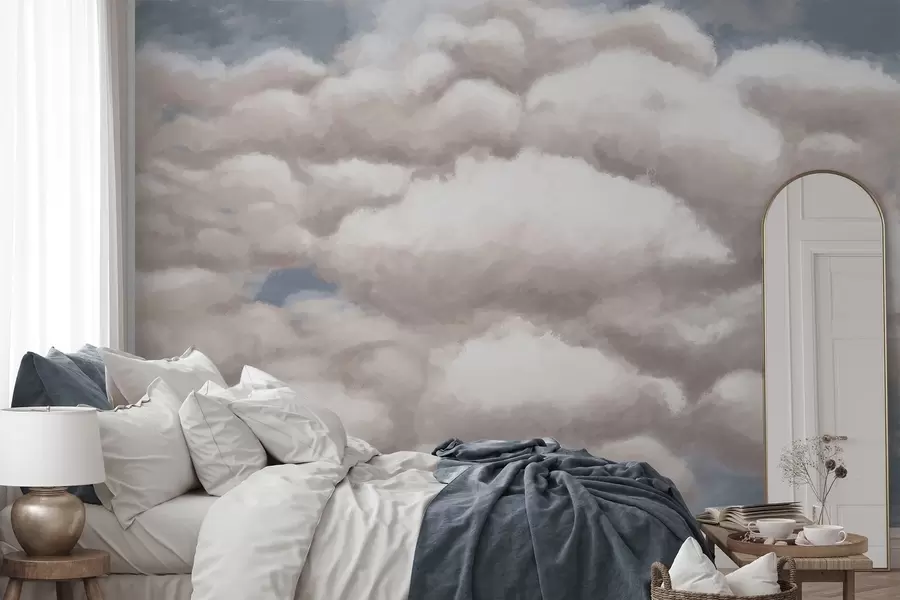 murais de parede Nuvens suaves no céu azul w05143