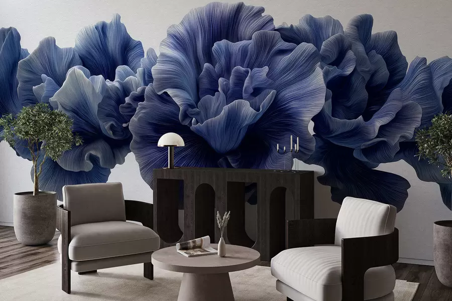 murais de parede Curvas luxuosas das pétalas w05249