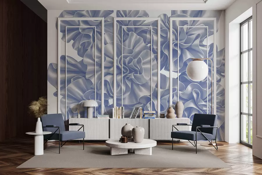 murais de parede Imitação de flores feitas com fitas w05252v1