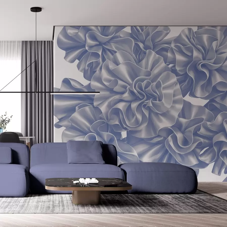 murais de parede Imitação de flores feitas com fitas w05252v1