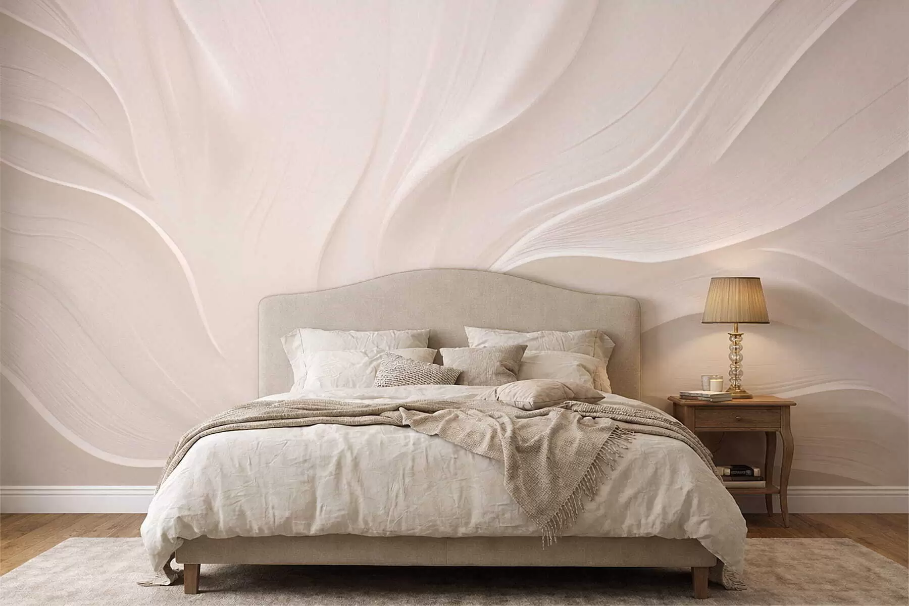 murais de parede Folhas delicadas e translúcidas em um galho w05267