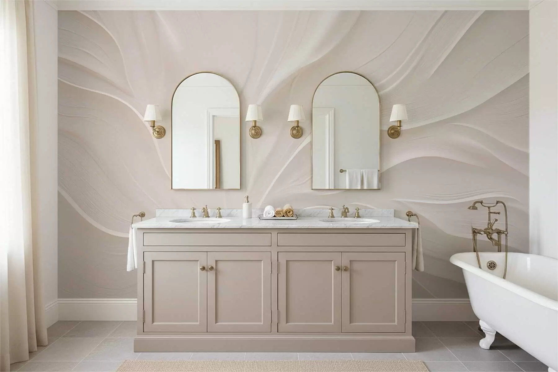 murais de parede Folhas delicadas e translúcidas em um galho w05267