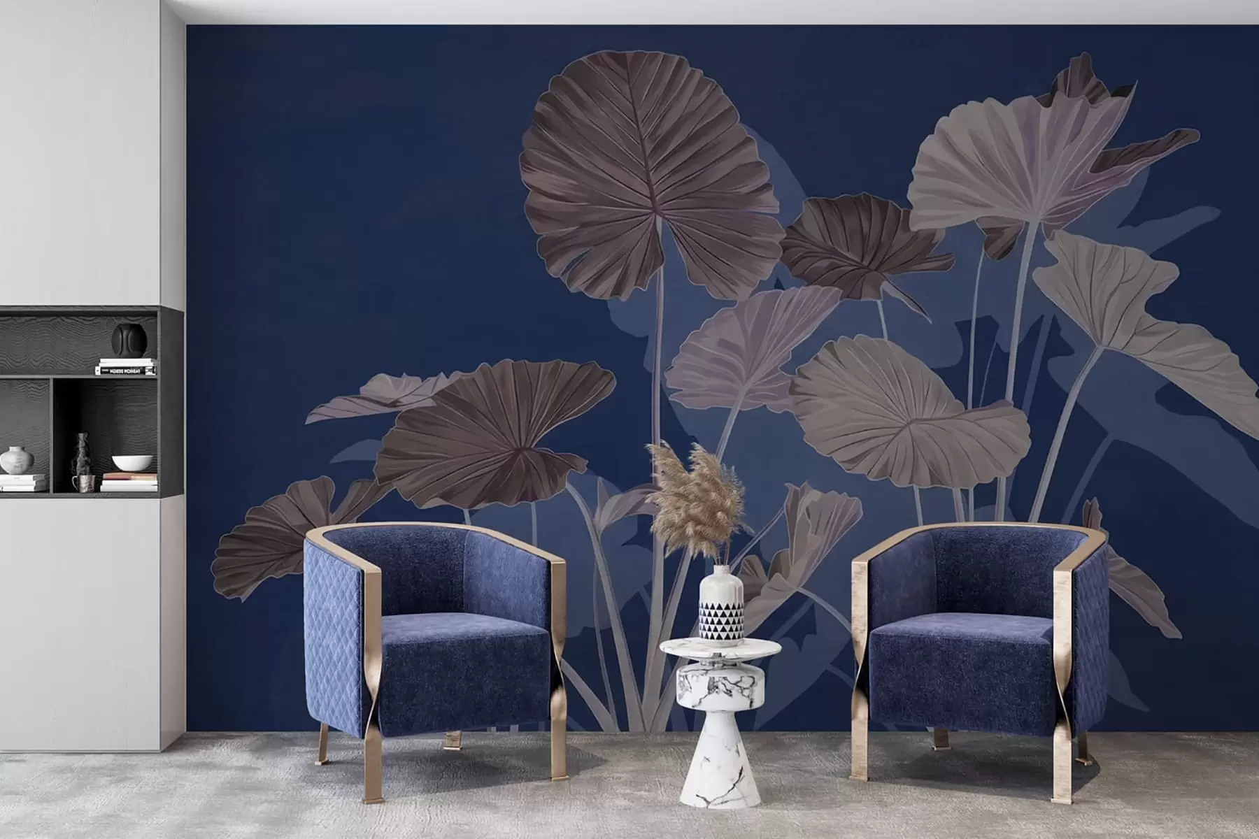 murais de parede Jardim de lótus pintadas w05364