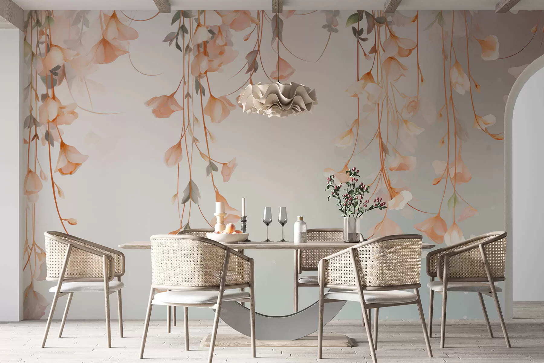 murais de parede Galhos florais pendentes w05344
