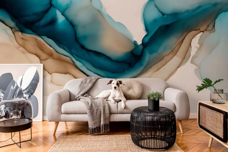 murais de parede textura abstrata no estilo tinta à base de álcool w05238