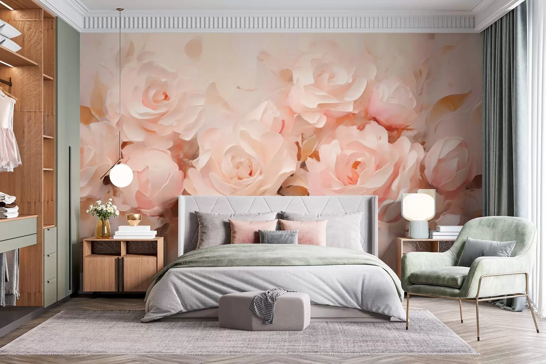 murais de parede Rosas w05335