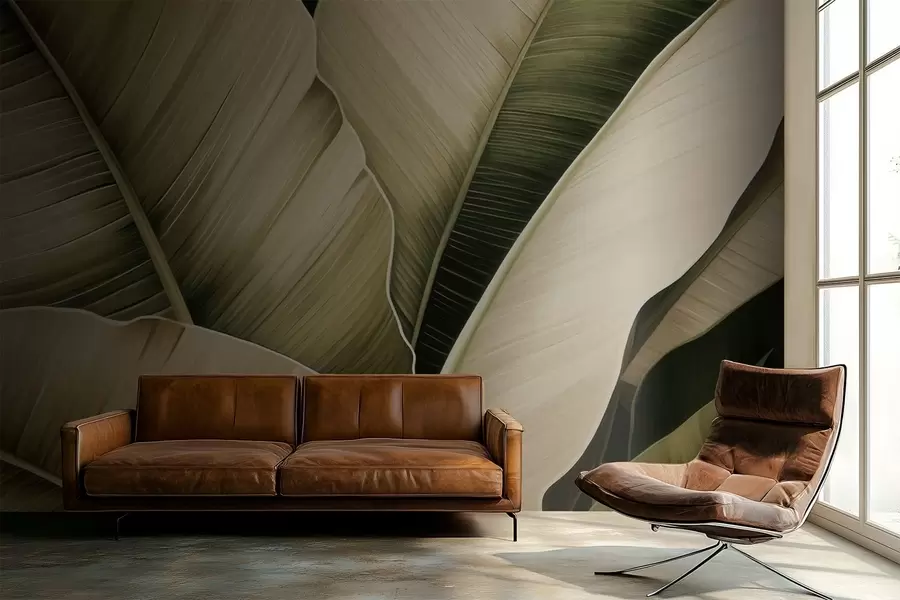 murais de parede Folhas de bananeira, folhas compridas w05403