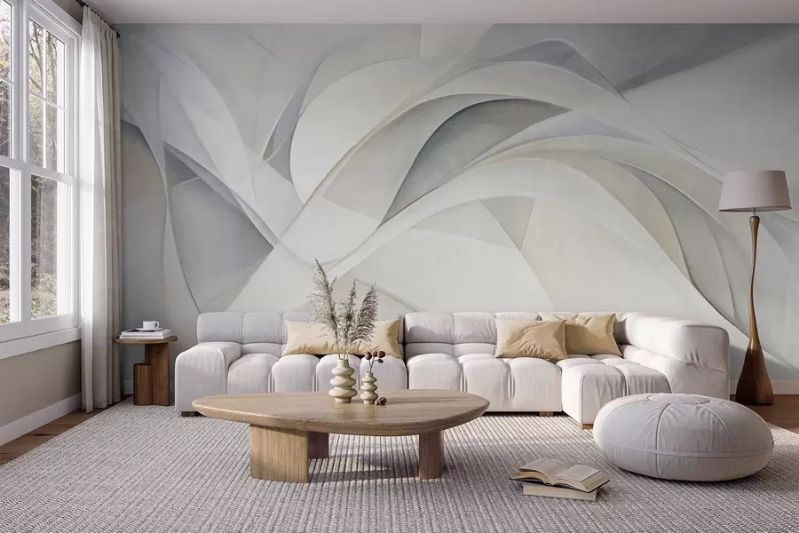 murais de parede Formas abstratas e fluidas, arte moderna texturizada w09766