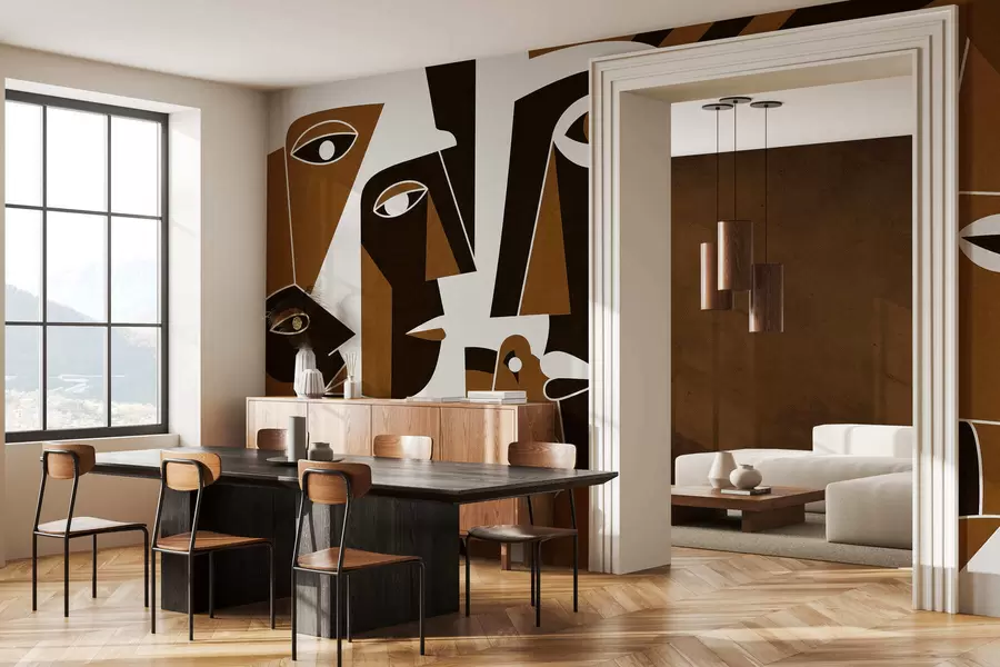 murais de parede Rostos em estilo africano w05446