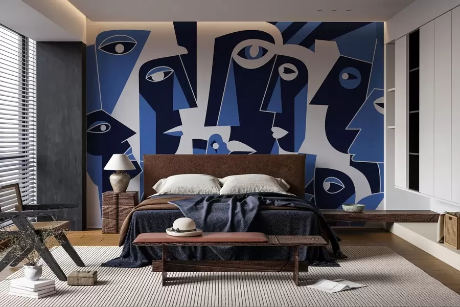 murais de parede Rostos em estilo africano w05446v1