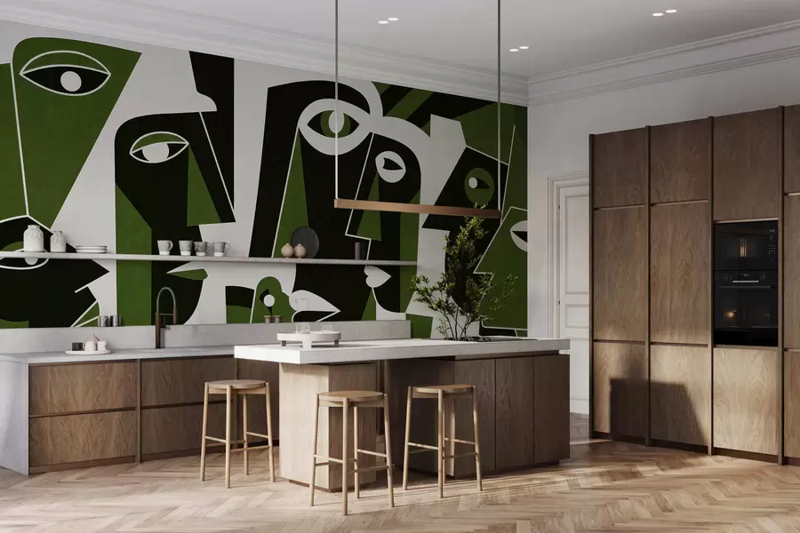 murais de parede Rostos em estilo africano w05446v3