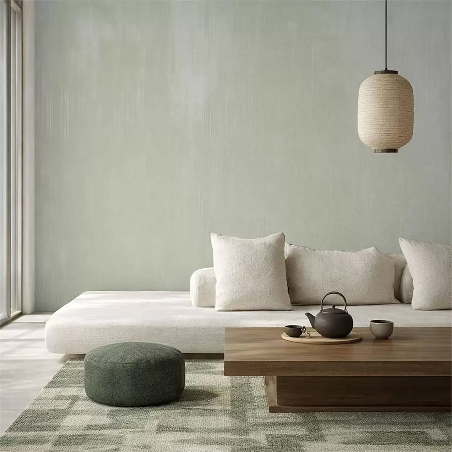 murais de parede Fundo verde claro com uma leve textura vertical w05121v3