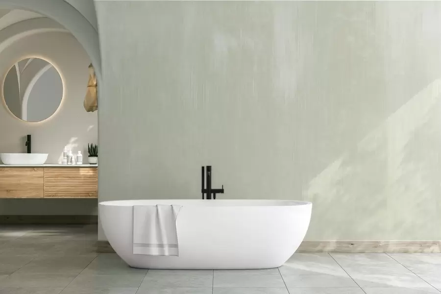 murais de parede Fundo verde claro com uma leve textura vertical w05121v3