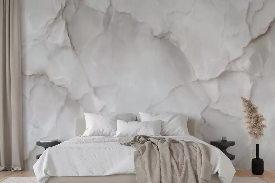murais de parede Imitacão de mármore claro com aparência de textura de pedra natural w09802