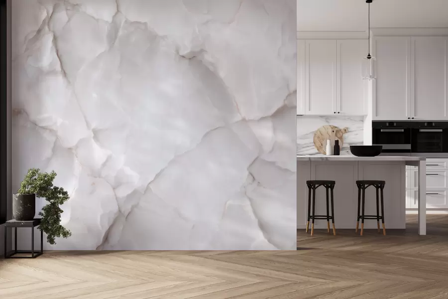 murais de parede Imitacão de mármore claro com aparência de textura de pedra natural w09802