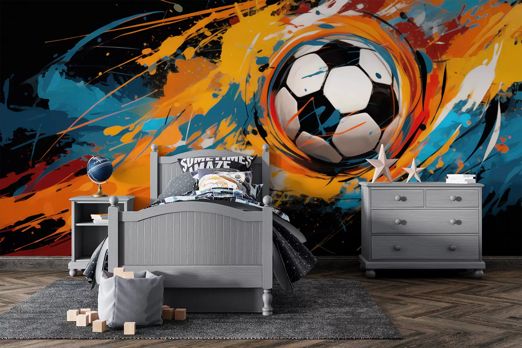murais de parede Bola de futebol w05460