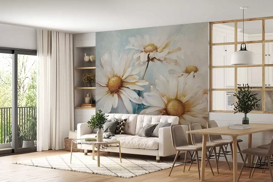 murais de parede Leveza floral, margaridas w09776