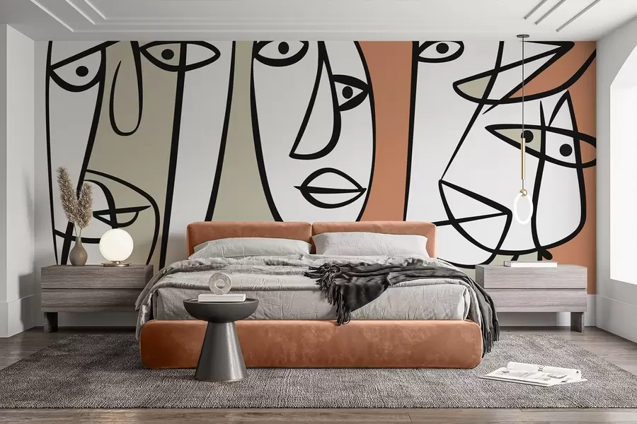 murais de parede Faces abstratas w05504