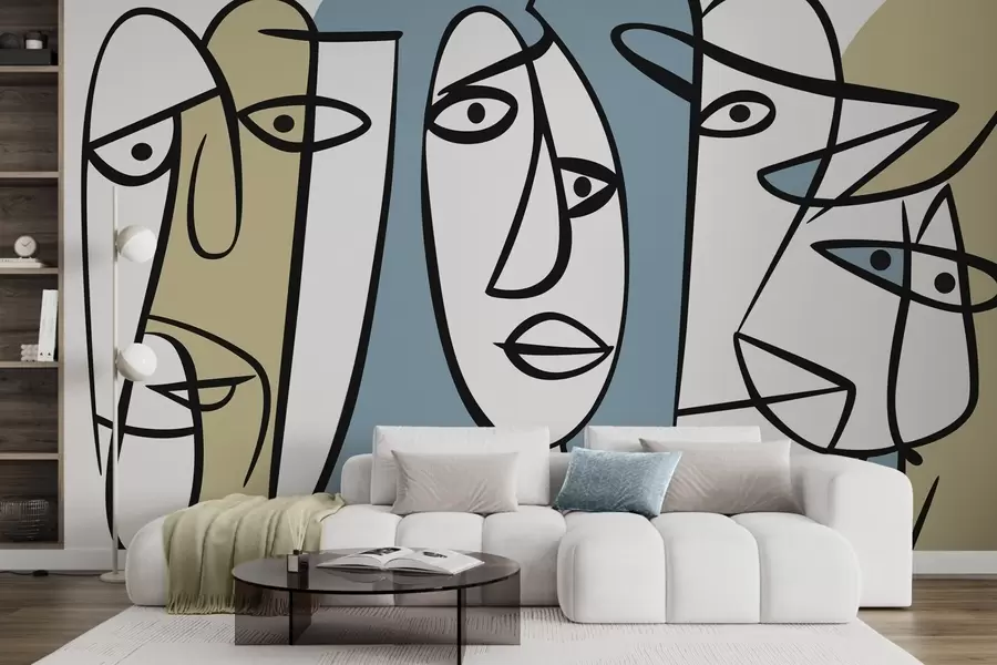 murais de parede Faces abstratas w05504v1