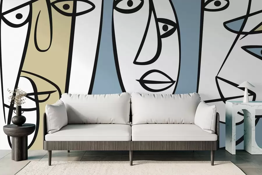 murais de parede Faces abstratas w05504v1