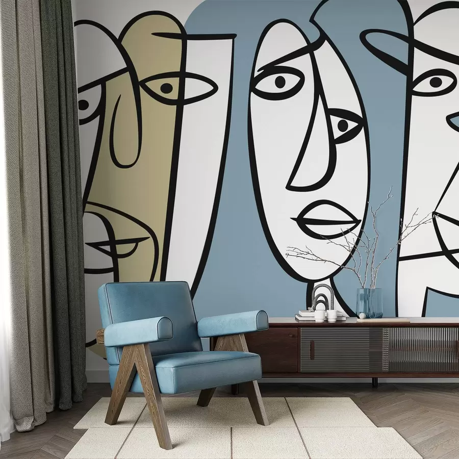 murais de parede Faces abstratas w05504v1