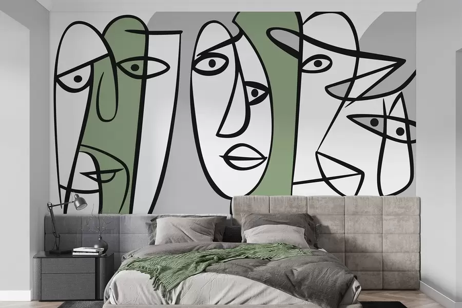 murais de parede Faces abstratas w05504v2