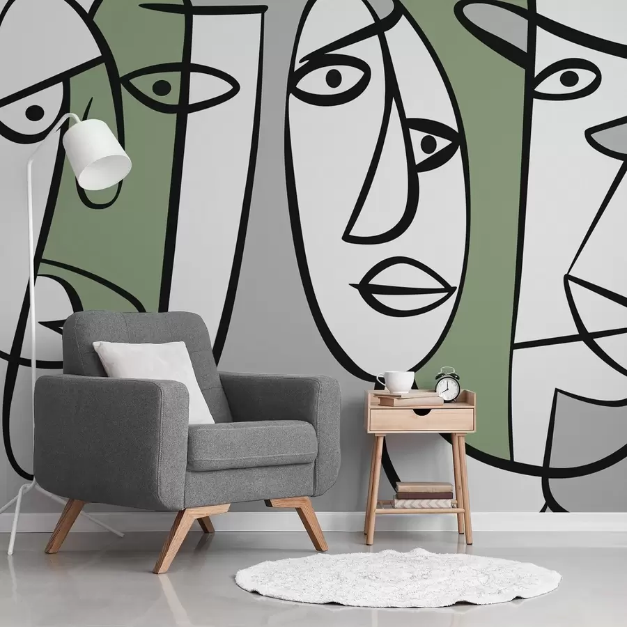 murais de parede Faces abstratas w05504v2