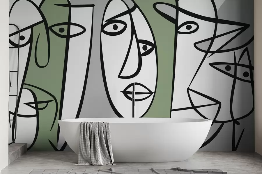 murais de parede Faces abstratas w05504v2