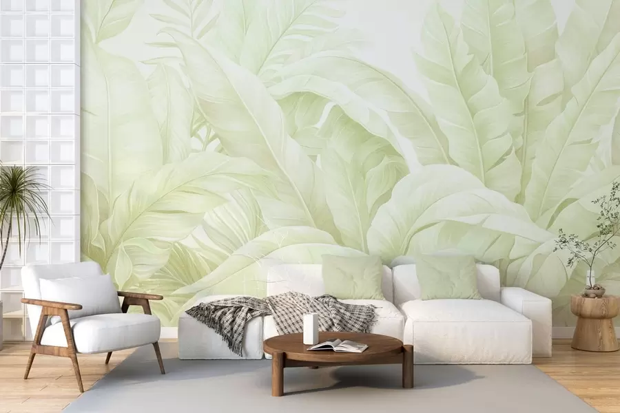 murais de parede Folhas tropicais vintage w05518v1