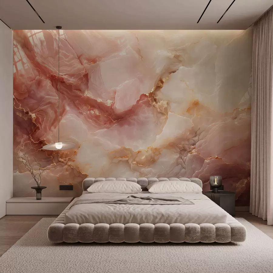 murais de parede Imitacão de mármore rosa w05519