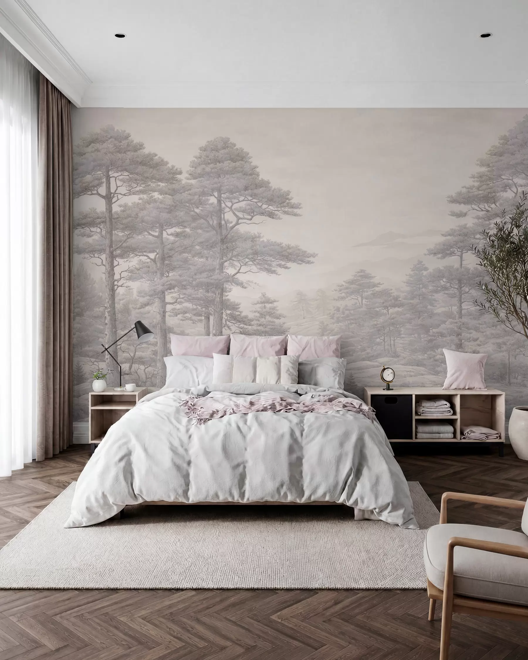 murais de parede Floresta vintage w05524