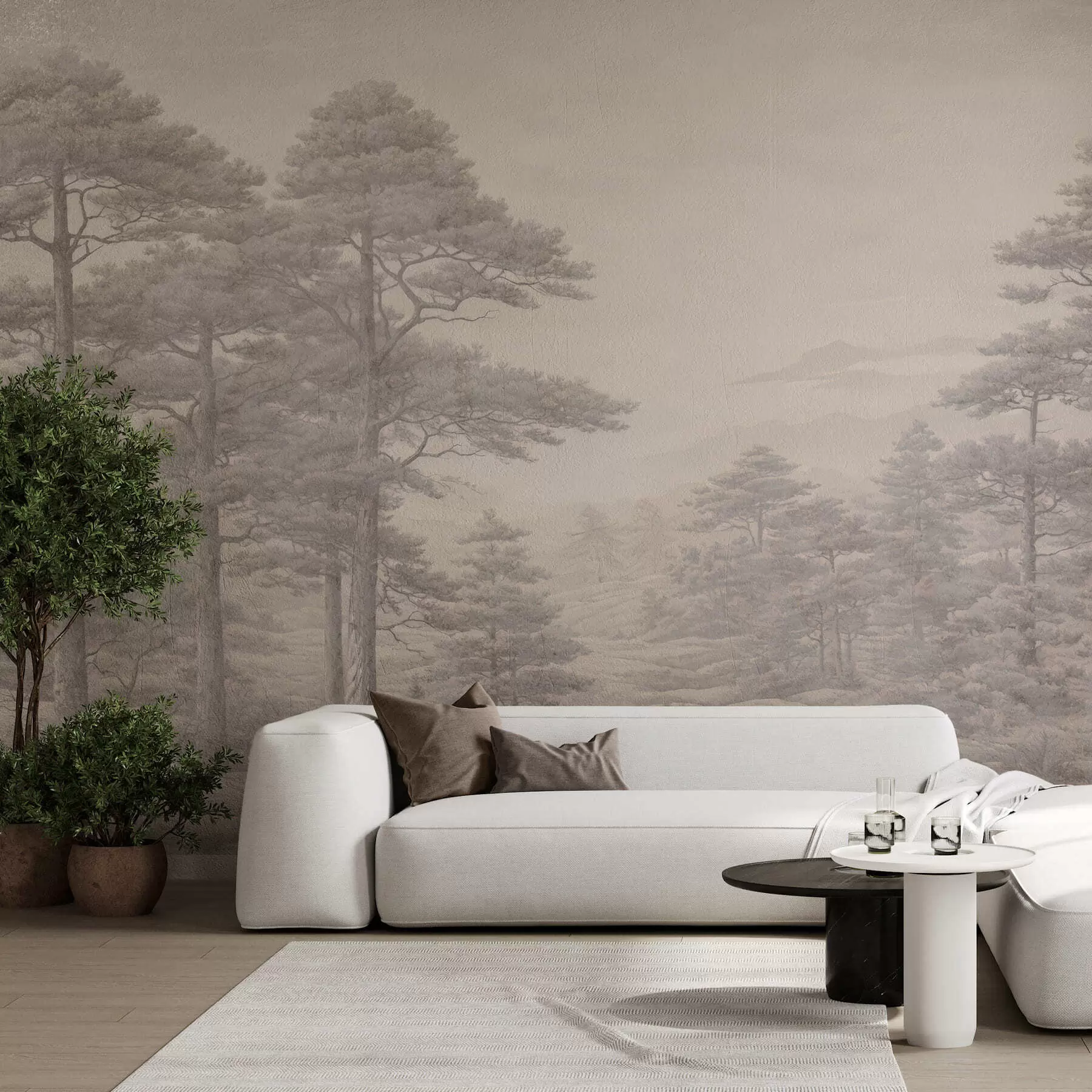 murais de parede Floresta vintage w05524